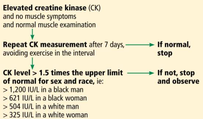 Higher CK in Blacks